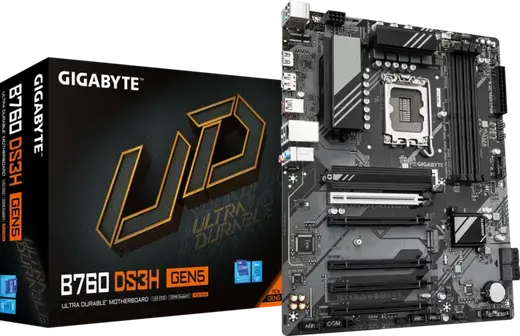 GIGABYTE B760 DS3H GEN5 DDR5 HDMI-DP TYPEC PCIE 4.0 1700p ATX görseli 4