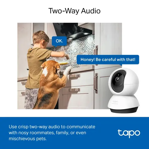 TP-LINK 4MP 4mm Wıfı Kablosuz Pan-Tilt IP Kamera TAPOC220 görseli 3