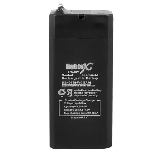 LIGHTEX LT-407 4 VOLT - 0.8 AMPER AKÜ alternatif görünüm