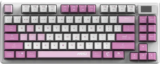 MSI Q TR GG Forge GK600 TKL Violet Switch Mekanik Beyaz/Mor Oyuncu Klavyesi