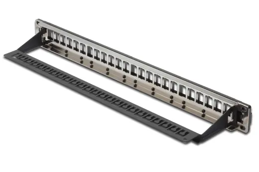 DIGITUS DN-91411-LF Modüler Patch Panel, zırhlı, 24-port boş, 1U, kabinete monte edilebilir alternatif görünüm