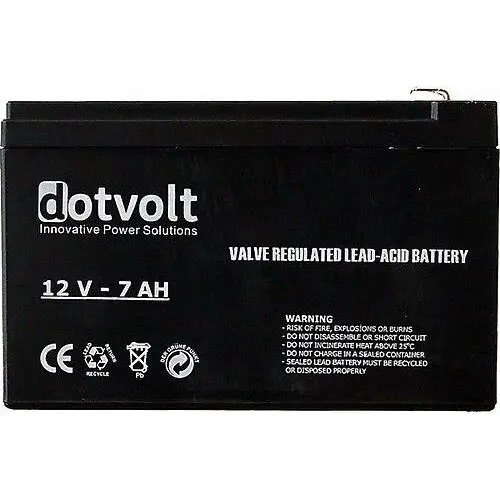 DOTVOLT 12v 7amper SC7-12 Kuru Tip Alarm Aküsü