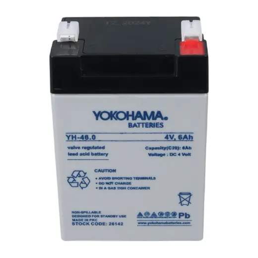 YOKOHAMA YH-46.0 4 VOLT - 6 AMPER KURU AKÜ (68 X 45 X 95 MM) görseli 3
