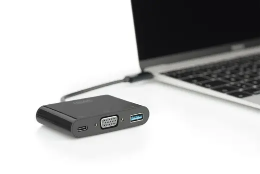 DIGITUS DA-70854 USB 3.1 (Gen. 1) (USB Tip C) VGA Grafik Adaptörü Giriş: 1 x USB Tip C erkek alternatif görünüm