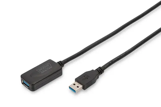 DIGITUS DA-73104 USB 3.0 Repeater / Uzatma Kablosu, USB A erkek / A dişi, 5 metre