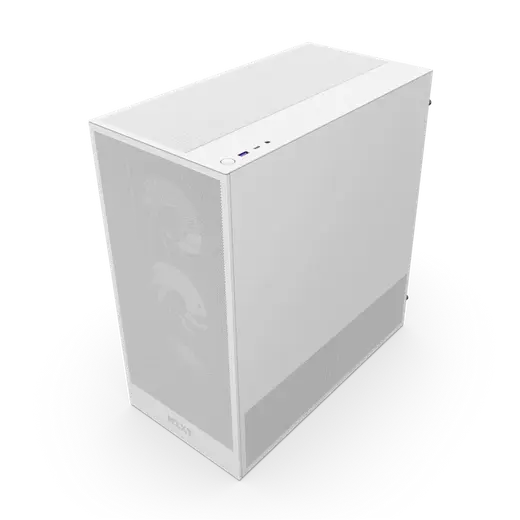 NZXT H5 FLOW 2024 RGB CC-H52FW-R1 Gaming Mid-Tower PC Kasası Beyaz görseli 3
