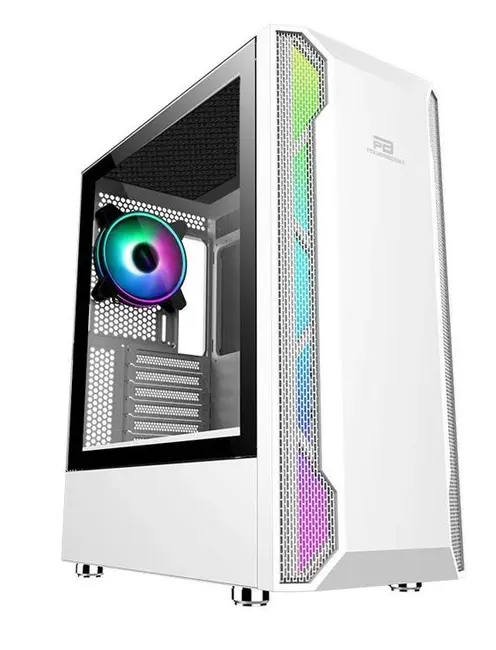 POWERBOOST VK-G3701W 3-RGB Fanlı Gaming Mid-Tower PC Kasası Beyaz görseli 3