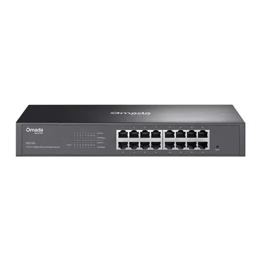 TP-LINK OMADA ES216G 16 PORT GIGABIT YONETILEBILIR METAL KASA SWITCH görseli 1