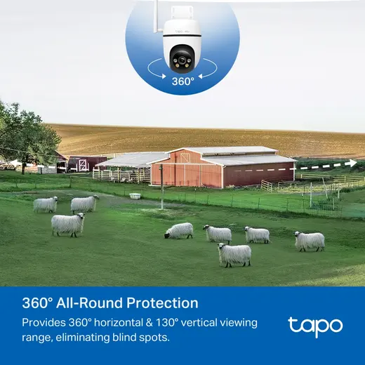 TP-LINK 2MP Speed Dome 4G LTE Pan-Tilt IP Kamera TAPO C501GW görseli 8