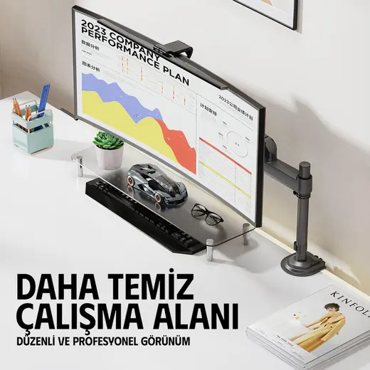 North Bayou H100 17-32 İnch Amortisörlü Monitör Standı görseli 5