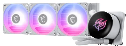 MSI 360mm MPG CORELIQUID P13 360 WHITE ARGB AM5-1851P Sıvı Soğutmalı İşlemci Fanı Beyaz görseli 8