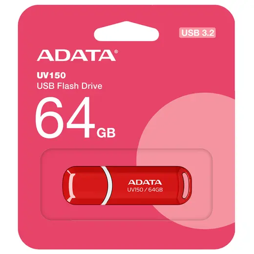 ADATA UV150 64GB USB3.2 Red AUV150-64G-RRD