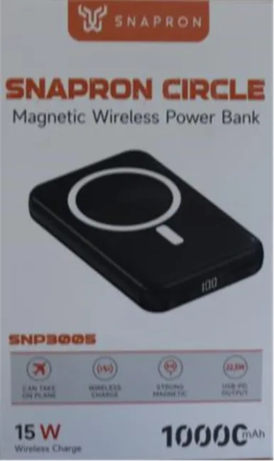 Snapron SNP-3005 10.000 mah Kablosuz Hızlı Şarj Magsafe Powerbank LED Ekranlı Çoklu Girişli alternatif görünüm