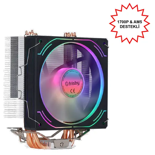 Frisby FCL-F1334C CPU RGB Alüminyum Saf Bakır Fan 1851/AM5