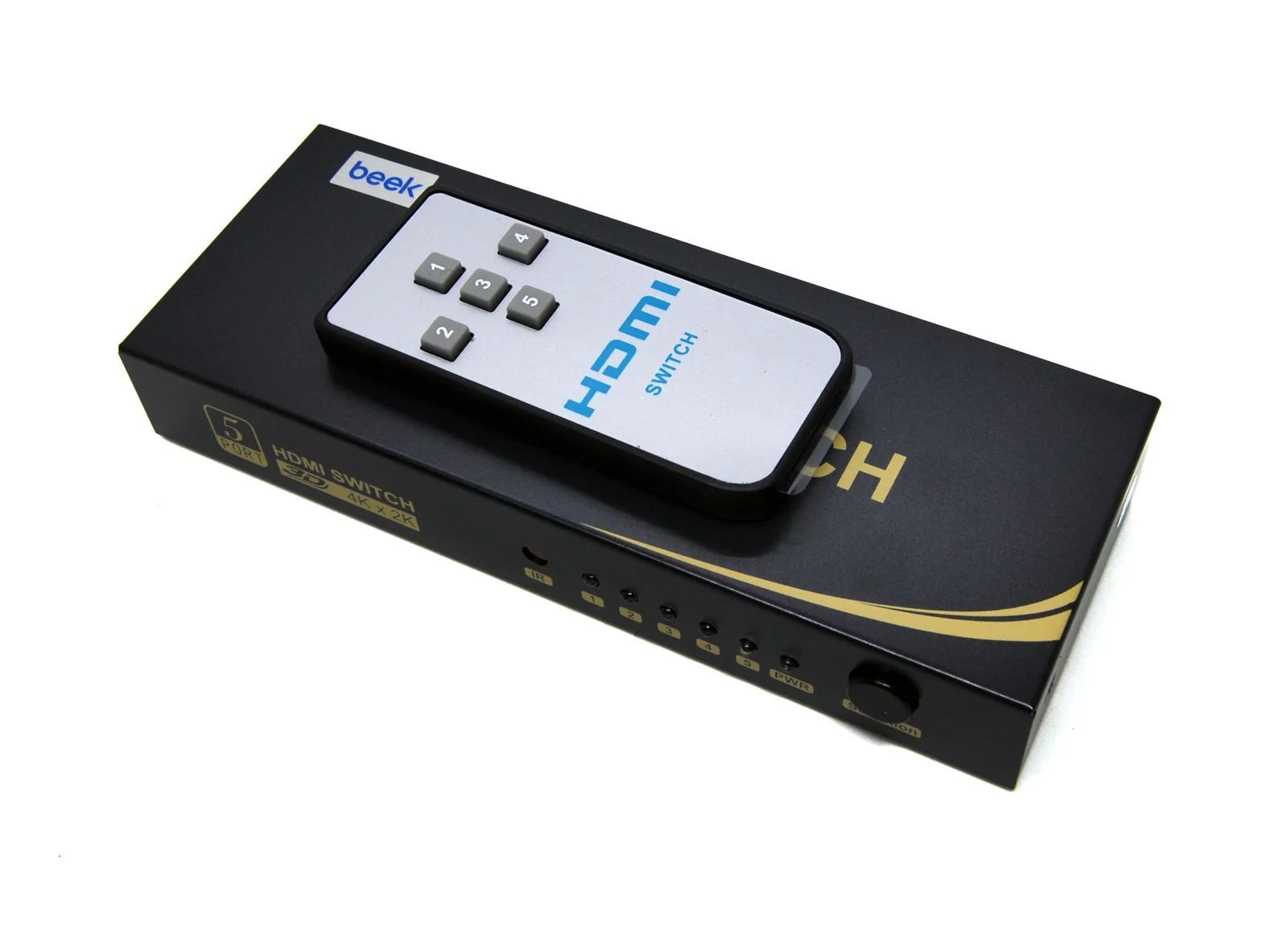 BEEK BS-VSW-HD51UH 5 Port Ultra HD 4K HDMI Switch, 5 giriş - 1 çıkış, uzaktan kumandalı, 4K2K