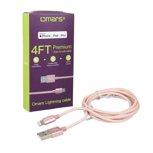 OMARS OMLT040RGLPB 5 VOLT-2.4 AMPER USB LIGHTNING KABLO alternatif görünüm