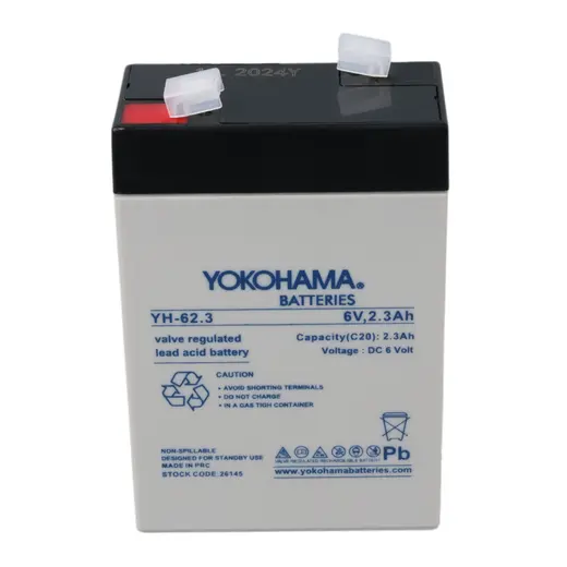 YOKOHAMA YH-62.3 6 VOLT - 2.3 AMPER AKÜ (101 X 66 X 33 MM) görseli 3