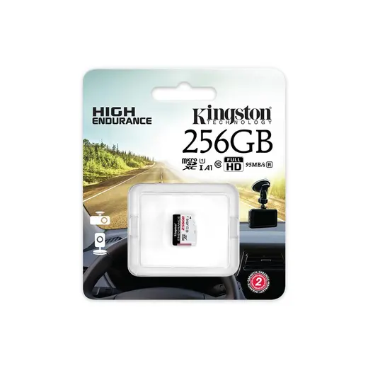 Kingston SDCE-256GB 256GB microSDXC Endurance 95R-45W C10 A1 UHS-I Card Only Hafıza Kartı alternatif görünüm