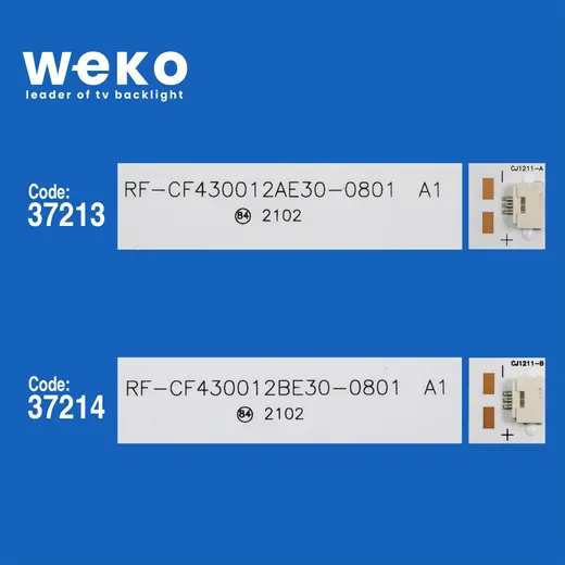 WKSET-6532 37220X2 37221X2 RF-CF430012A/BE30-0801 A1 A/B TYPE 4 ADET LED BAR (8+8LENS) alternatif görünüm
