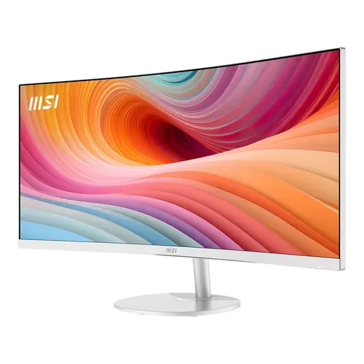 MSI 34" VA PRO MP341CQW E12 1MS 120HZ HDMI-DP Multimedya Kurumsal Kavisli Monitör Beyaz 3440x1440 görseli 8