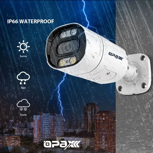 OPAX-3783 3MP IP TFT CARD DESTEĞİ H.265+ 4 WARM LIGHT FULL COLOR 3.6 MM METAL BULLET CAMERA görseli 3
