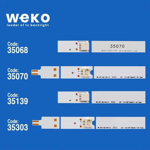 WKSET-5119 35068X3 35070X3 35139X3 35303X3 55 V14 DRT REV0.0 12 ADET LED BAR alternatif görünüm
