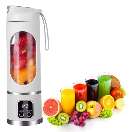 POWERMASTER PM-25963 450ML SHAKEN TAKE KİŞİSEL SMOOTHİE TAŞINABİLİR BLENDER MEYVE SIKACAĞI ŞARJLI BEYAZ görseli 3