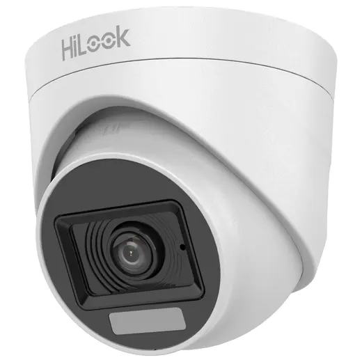HiLook THC-T127-LPS 2MP Analog 2.8mm ColorVu Gece Renkli Sesli Turret Güv. Kamerası