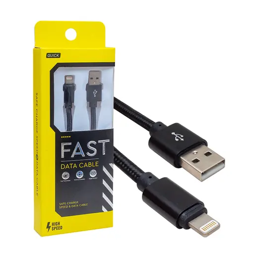 POWERMASTER METAL ÖRGÜLÜ LIGHTNING USB DATA VE ŞARJ KABLOSU alternatif görünüm