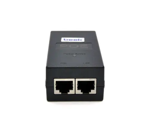 BEEK BS-PI-FE24 PoE Injector, 10/100TX, IEEE 802.3af, güç girişi AC100V~AC240V, güç çıkışı 48V, 24W alternatif görünüm