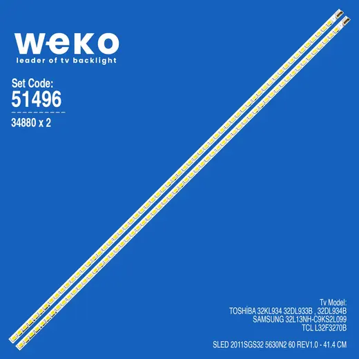 WKSET-6496 34880X2 SLED 2011SGS32 5630N2 60 REV1.0 2 ADET LED BAR (60LED)