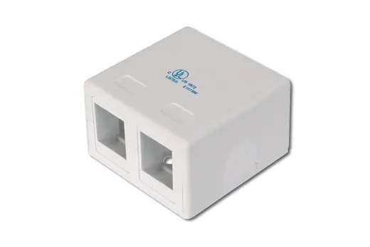 DIGITUS AT-AG 302A-WH Keystone Jack Takılabilen Sıva Üstü 2’li Kutu