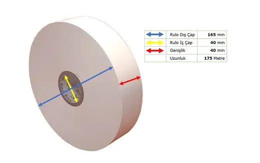 40mm X 175m Ağır Yıkama Kumaşı görseli 3