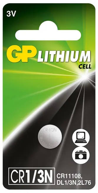 GP GPCR1-3N 3V CR11108-2L76-DL1-3N Lityum Cell Hafıza Düğme Pil Tekli Paket