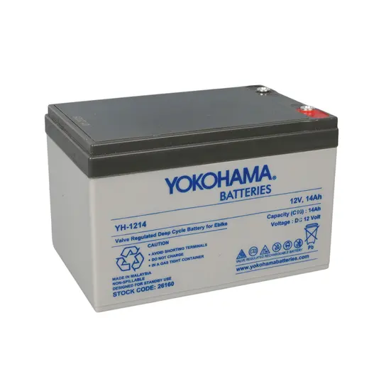 YOKOHAMA YH-1214 12 VOLT - 14 AMPER ELEKTRİKLİ BİSİKLET AKÜSÜ (150 X 95 X 98 MM) alternatif görünüm