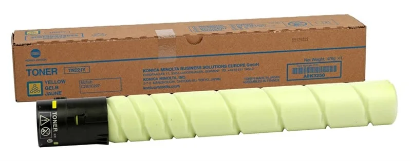 Minolta TN-221 Orjinal Sarı Toner Bizhub C-227 C-287 A8K32D0