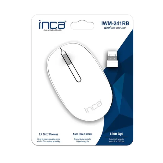 INCA IWM-241RB Kablosuz 1200dpi Beyaz Mouse görseli 1