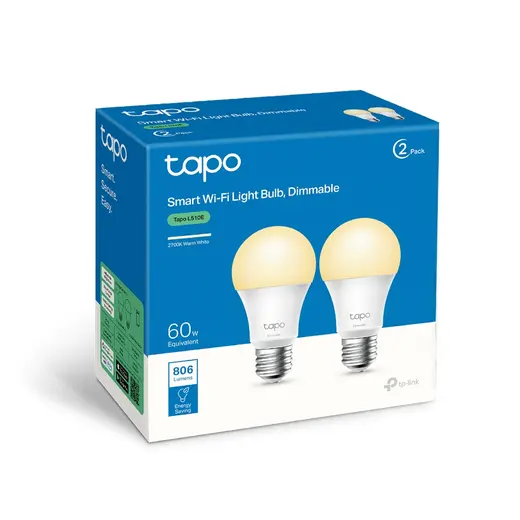 TP-LINK Tapo L510E Akıllı Wi-Fi Ampul 2'li Paket - E27 8.7W 60W