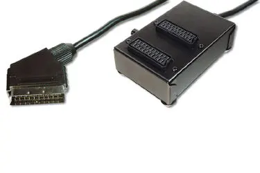 DIGITUS AB 316 Scart Çoklayıcı, 2 x Scart yuva 21 pin dişi 1 x Scart yuva 21 pin erkek, 0.50 metre
