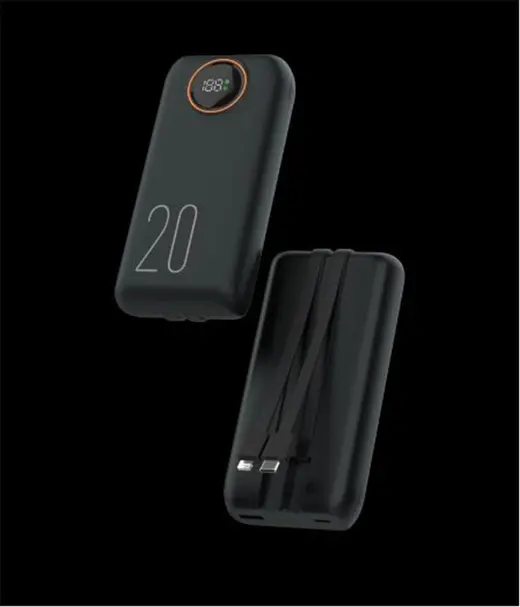Snapron SNP-3013 20.000 Mah LCD Ekran Dahili Kablolu 22.5w Hızlı Şarj Powerbank alternatif görünüm