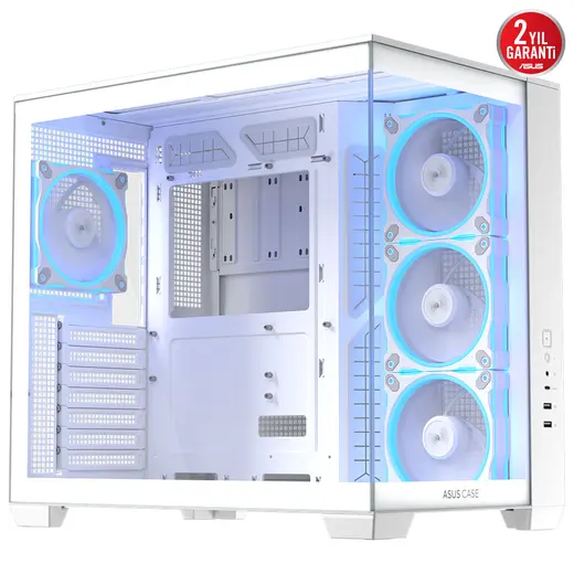 ASUS A32 PLUS TG ARGB Gaming Mid-Tower PC Kasası Beyaz / 90DC00S3-B19000 görseli 4