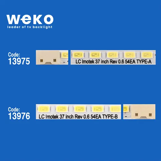 WKSET-5005 13975X2 13976X2 LG INNOTEK 37 INCH REV 0.6 54EA 4 ADET LED BAR (54LED) alternatif görünüm