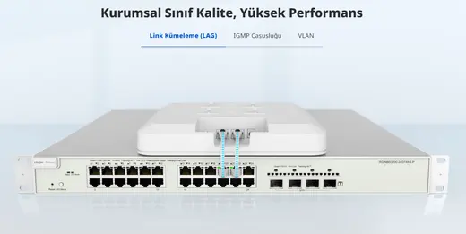 RUIJIE 48port 370w PoE 4-SFP+ 10GE Gigabit Yönetilebilir Switch RG-NBS3200-48GT4XS-P görseli 3