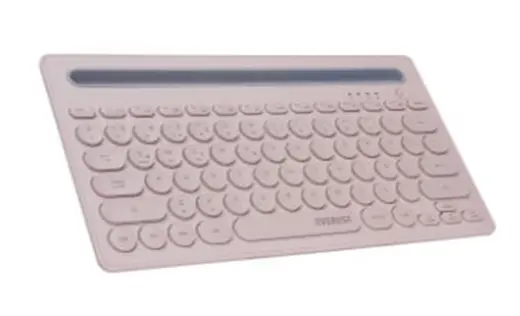 Everest KB-BT84 Pembe-Gri Bluetooth Ultra İnce+Şarjlı Q Mac-Win-Android-Ios Uyumlu Kablosuz klavye