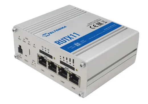 TELTONIKA TE-RUTX11 4G (LTE) Endüstriyel Router - Cat 6 (300/50 Mbps) - 2x SIM kart yuvası, 1x Radyo - GPS