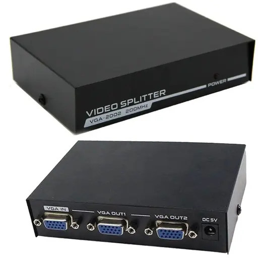 POWERMASTER PM-2502A 2 PORT 250 MHZ 1920X1440 VGA SPLITTER DAĞITICI