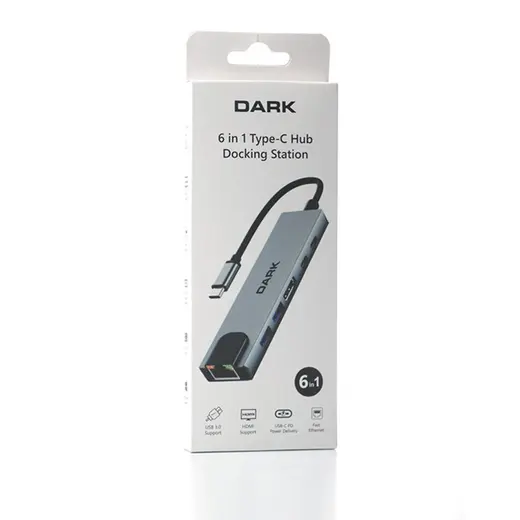 Dark (DK-AC-U31X47) 6in1 USB 3.2 Type-C Çoklayıcı görseli 3