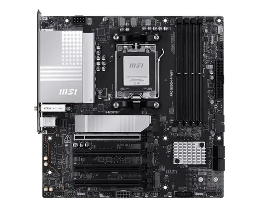 MSI PRO B850M-P WIFI DDR5 HDMI-DP PCIE 5.0 AM5 MATX görseli 5
