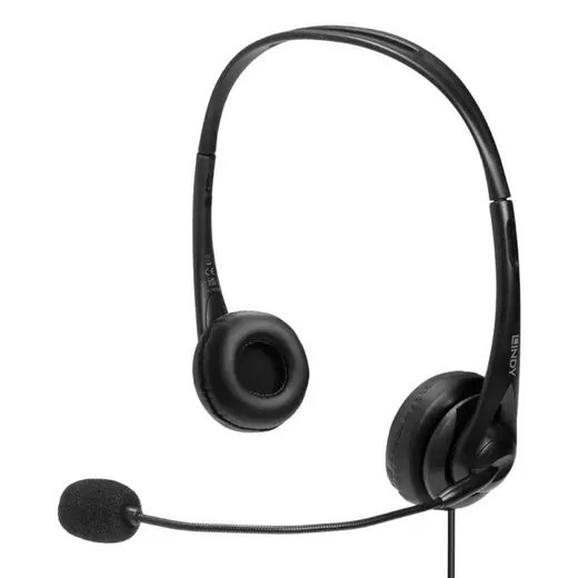 LINDY LIN-20432 3.5mm and USB Type C Headset with In-Line Control