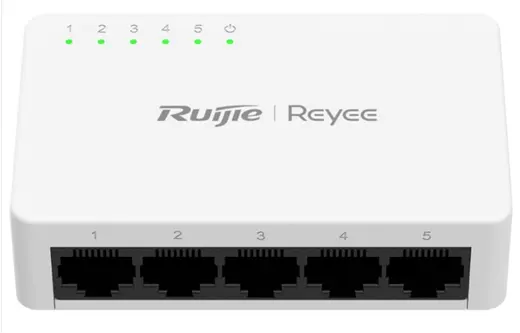 Ruijie Reyee RG-ES05F 5 Portlu, 10-100 Fast Ethernet Tak Çalıştır Switch Plastik Kasa